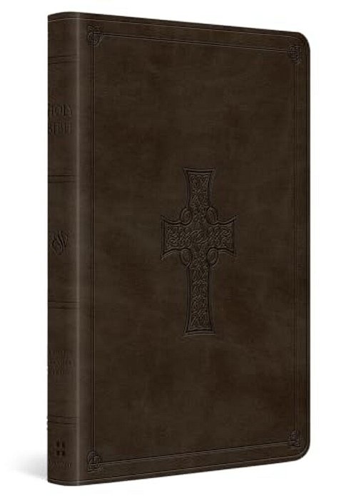 Esv Large Print Value Thinline Bible (Trutone, Olive, Celtic Cross Design)-..
