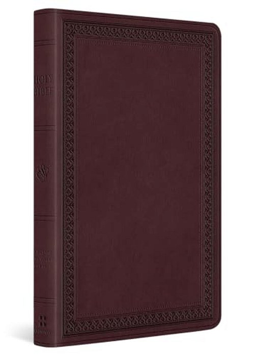Esv Large Print Value Thinline Bible (Trutone, Mahogany, Border Design)-..