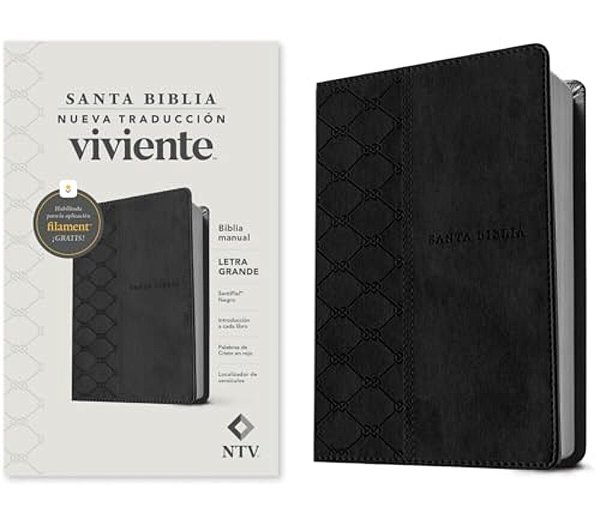 Biblia Manual Ntv, Letra Grande Con Filament (Sentipiel, Negro, Letra Roja)-..