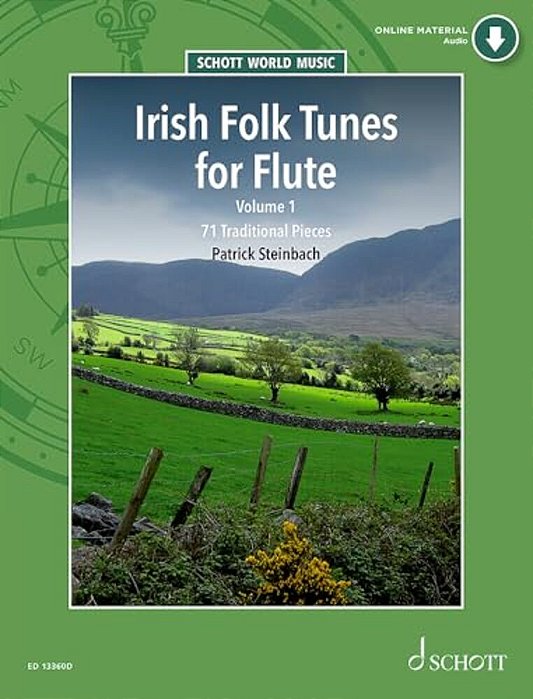 Irish Folk Tunes For Flute Sheet Music Book With Online Audio 71 Traditional Irish Pieces For Flute, Recorder And Tin Whistle With Piano Accompaniment-..