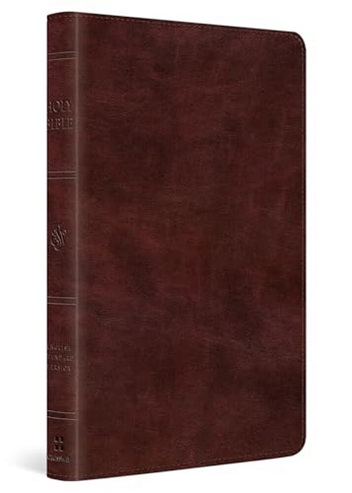 Esv Large Print Thinline Bible, Red Letter (Trutone, Mahogany)-..