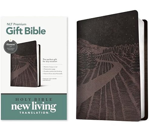 Premium Gift Bible Nlt, Filament Enabled (Leatherlike, Starlight Path Brown, Red Letter)-..