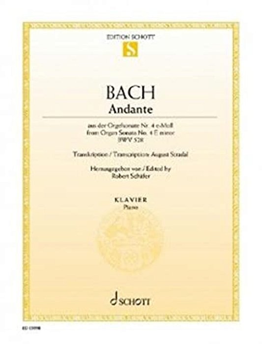 Andante From Organ Sonata No. 4 E Minor Bwv 528 For Piano-..