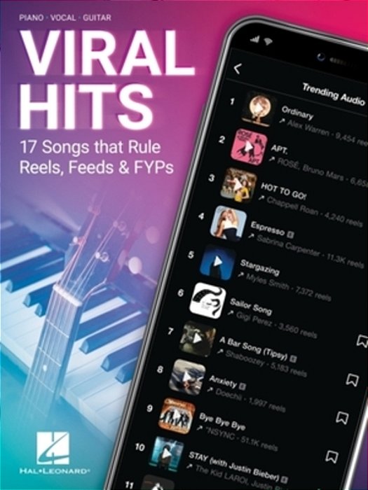Viral Hits: 17 Songs That Rule Reels, Feeds, & Fyps - Piano/Vocal/guitar Songbook-..