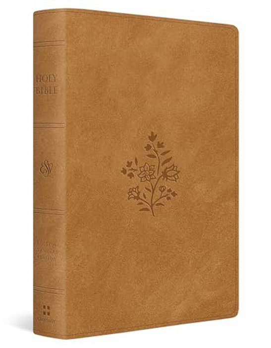 Esv Giant Print Personal Size Bible (Trutone, Nubuck Caramel, Wildflower Design)-..