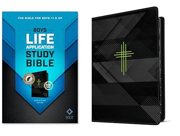 Nlt Boys Life Application Study Bible, Tutone (Leatherlike, Neon/Black, Indexed)-..