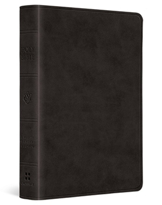 Esv Large Print Value Compact Bible, Red Letter (Trutone, Black)-..