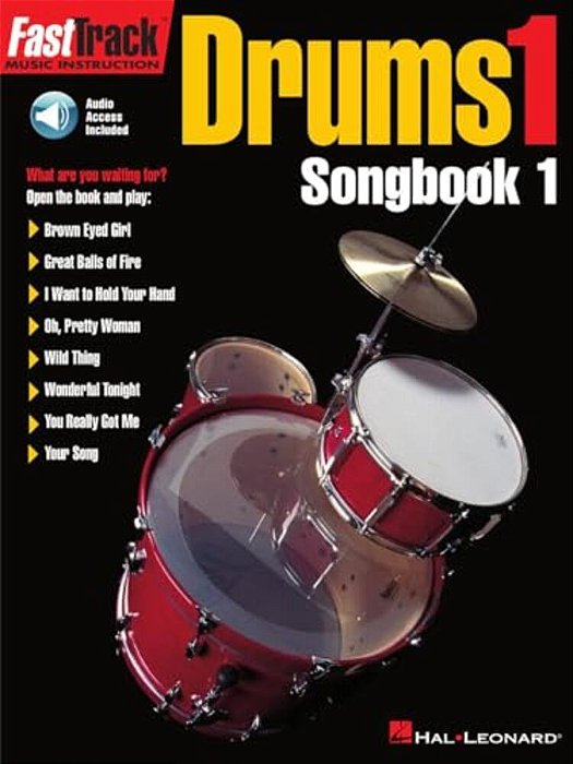 Fasttrack Drums Songbook 1 - Level 1 Book/Online Audio-..