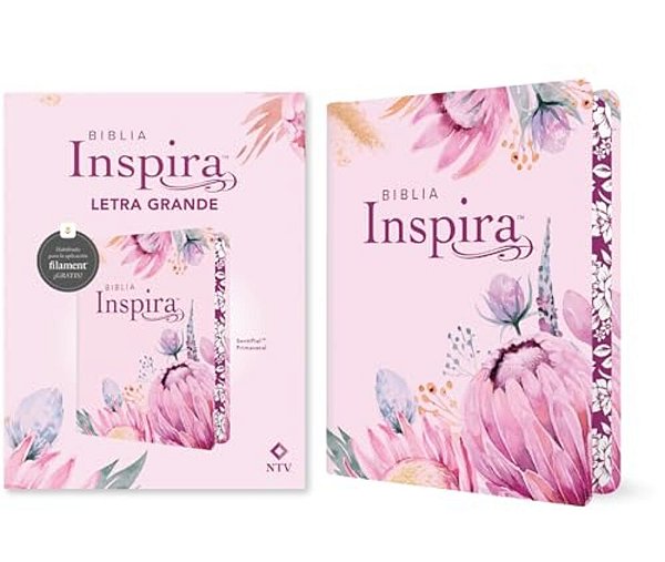 Biblia Inspira Ntv, Letra Grande Con Filament (Sentipiel, Primaveral)-..