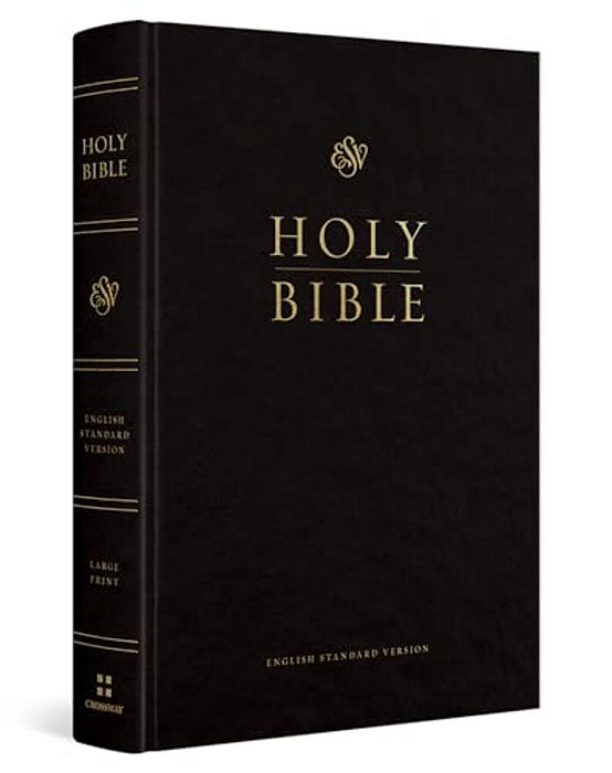 Esv Pew And Worship Bible, Large Print (Hardcover, Black)-..