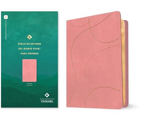 Biblia De Estudio Del Diario Vivir Para Jóvenes Ntv Con Filament (Sentipiel, Rosa Pastel, Letra Roja)-..