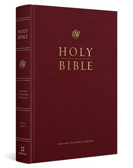 Esv Pew And Worship Bible, Large Print (Hardcover, Burgundy)-..