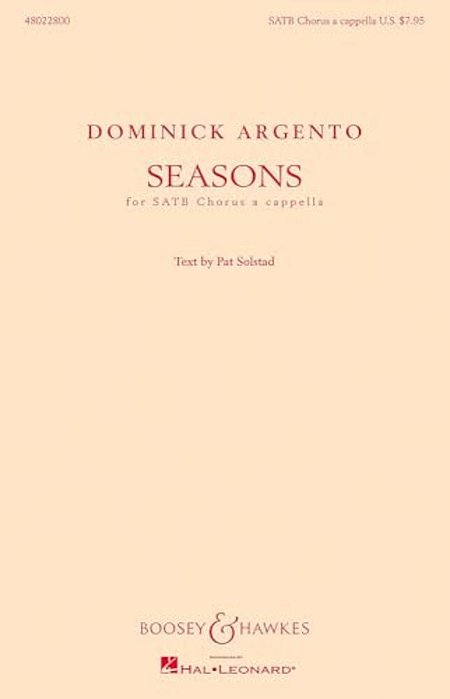 Seasons: Satb Chorus A Cappella-..