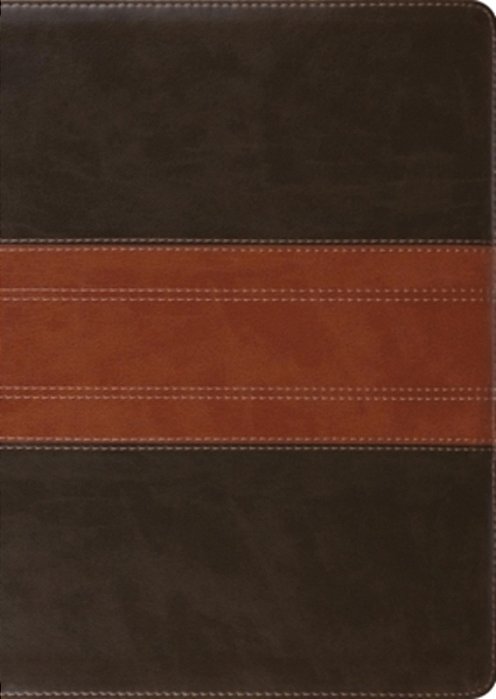 Esv Study Bible, Large Print (Trutone, Forest/Tan, Trail Design)-..