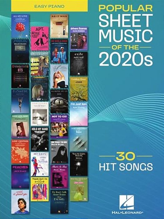 Popular Sheet Music Of The 2020S: 30 Hit Songs Arranged For Easy Piano With Lyrics And Chord Names-..