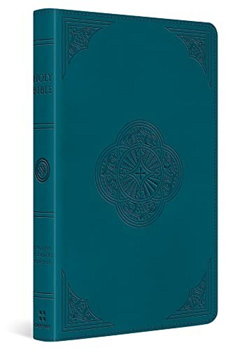 Esv Thinline Bible, Red Letter (Trutone, Deep Teal, Rotunda Design)-..