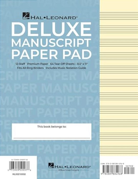 Manuscript Paper (Deluxe Pad)(blue Cover)-..