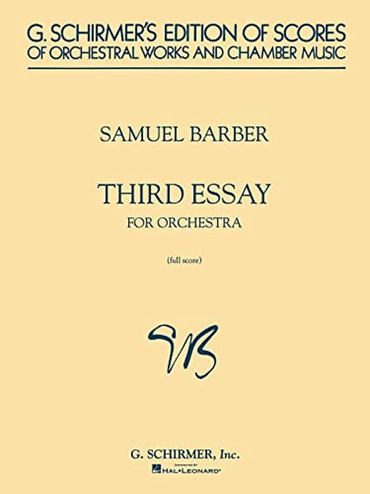 Third Essay: For Orchestra Full Score-..