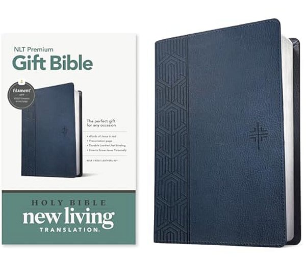 Premium Gift Bible Nlt, Filament Enabled (Leatherlike, Blue Cross, Red Letter)-..