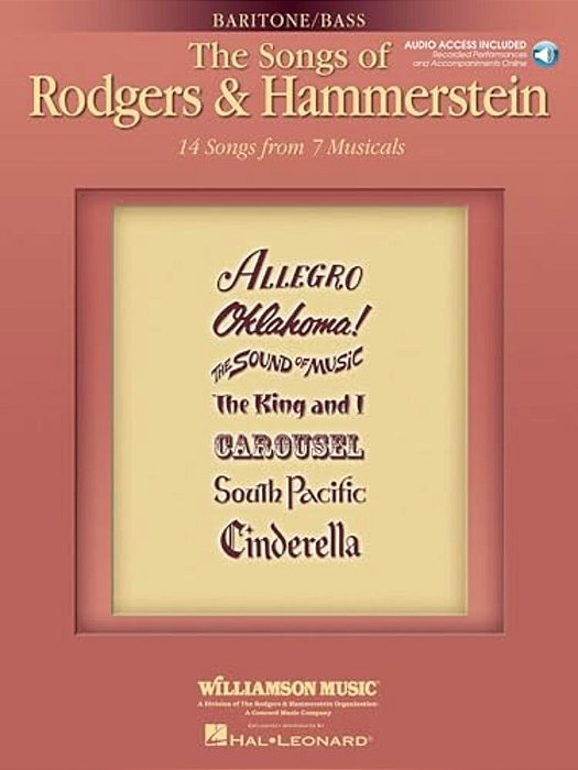 The Songs Of Rodgers & Hammerstein Baritone/Bass With Online Audio Of Performances And Accompaniment-..