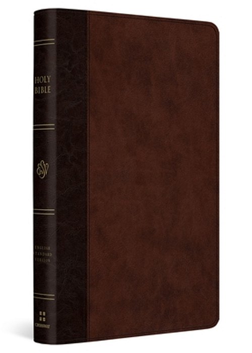 Esv Large Print Thinline Reference Bible (Trutone, Brown/Walnut, Timeless Design)-..