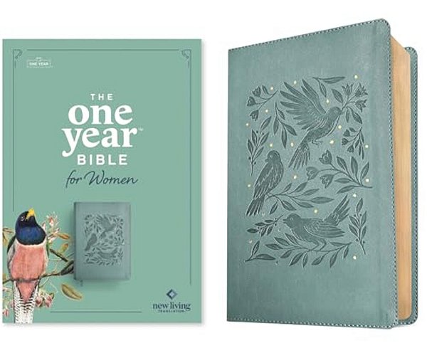 Nlt The One Year Bible For Women (Leatherlike, Birdsong Teal)-..