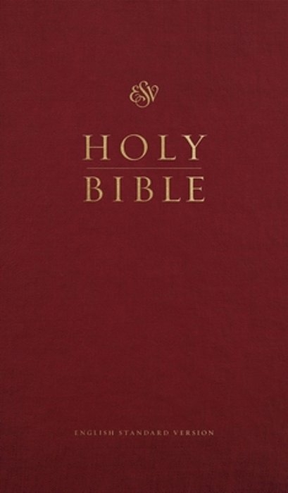 Esv Church Bible, Large Print (Hardcover, Burgundy)-..