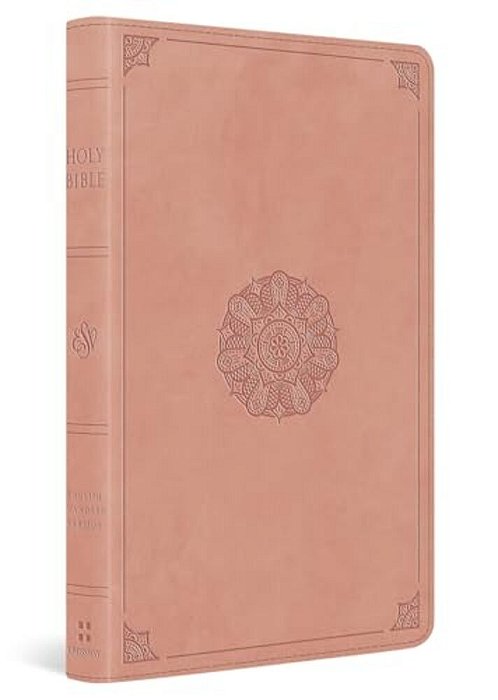 Esv Thinline Bible, Red Letter (Trutone, Blush Rose, Emblem Design)-..