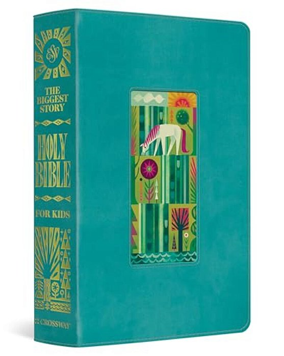 Esv The Biggest Story Holy Bible For Kids (Trutone, Teal, Waterfall Design)-..