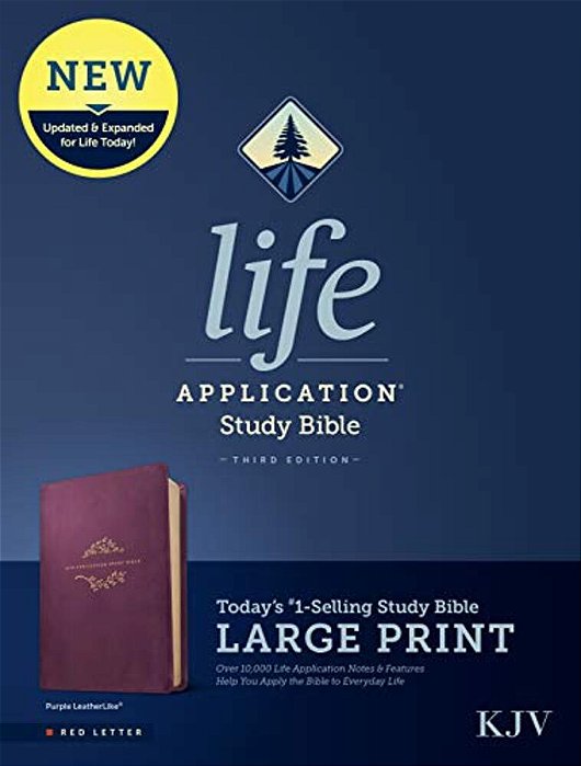 Kjv Life Application Study Bible, Third Edition, Large Print (Leatherlike, Purple, Red Letter)-..