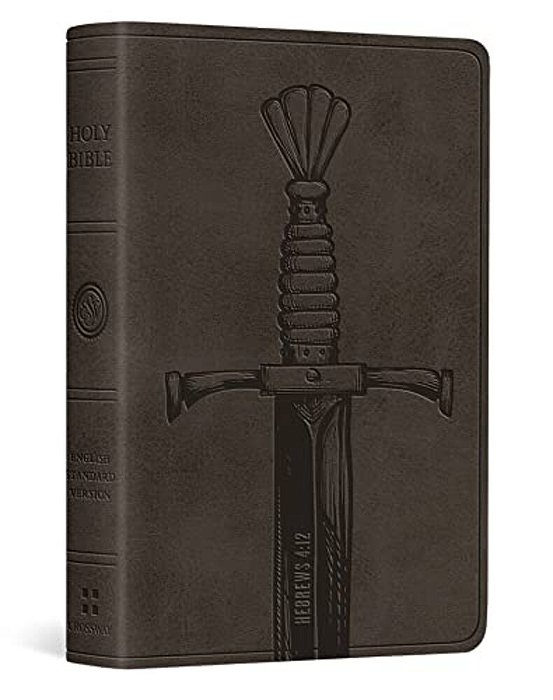 Esv Vest Pocket New Testament With Psalms And Proverbs, Red Letter (Trutone, Silver, Sword Design)-..