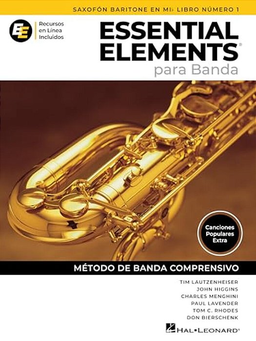 Essential Elements Para Banda - Saxofon Baritone En Mib Libro Numero 1 - Recursos En Linea Incluido-..