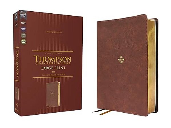 Nkjv, Thompson Chain-Reference Bible, Large Print, Leathersoft, Brown, Red Letter, Comfort Print-..