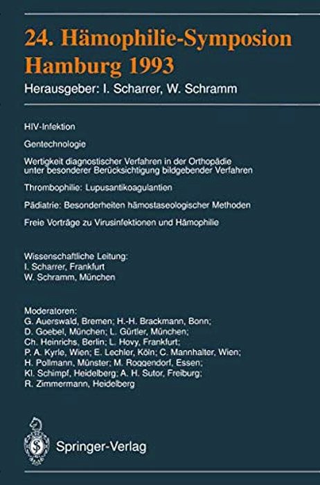 24. Hämophilie-Symposion: Hamburg 1993-..