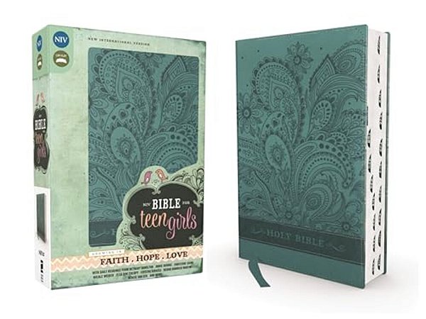 Niv, Bible For Teen Girls, Leathersoft, Blue, Thumb Indexed Tabs: Growing In Faith, Hope, And Love - The Perfect Christian Faith Gift For Your Teenage-..