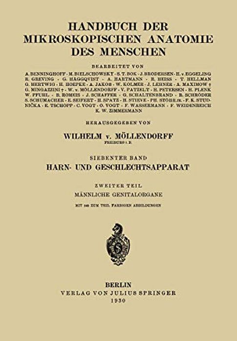 Harn- Und Geschlechtsapparat: Zweiter Teil: Männliche Genitalorgane-..