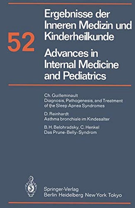 Ergebnisse Der Inneren Medizin Und Kinderheilkunde/Advances In Internal Medicine And Pediatrics-..