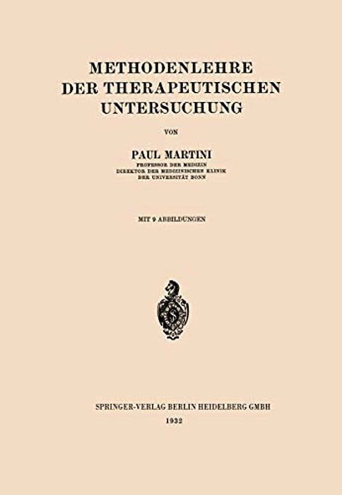Methodenlehre Der Therapeutischen Untersuchung-..