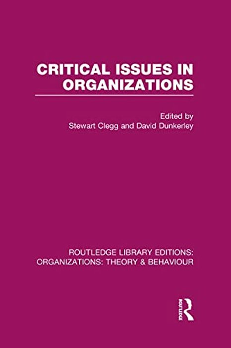 Critical Issues In Organizations (Rle: Organizations)-..