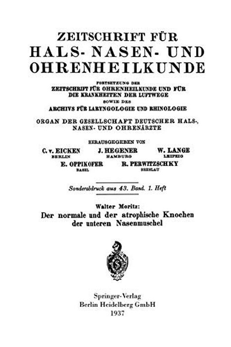Der Normale Und Der Atrophische Knochen Der Unteren Nasenmuschel-..