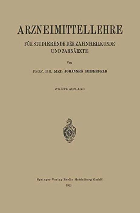 Arzneimittellehre Für Studierende Der Zahnheilkunde Und Zahnärzte-..