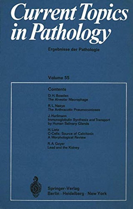 Current Topics In Pathology/Ergebnisse Der Pathologie-..