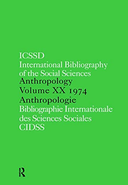Ibss: Anthropology: 1974 Vol 20-..
