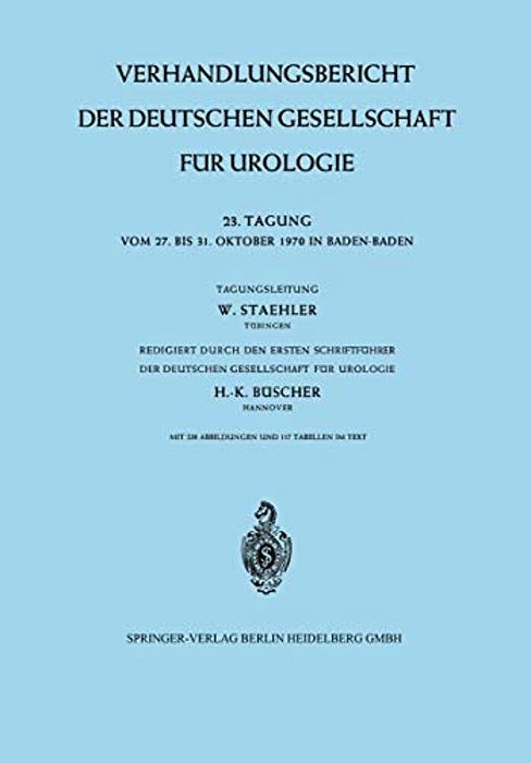 23. Tagung Vom 27. Bis 31. Oktober 1970 In Baden-Baden-..