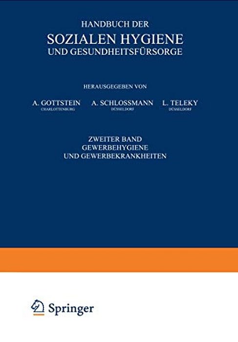 Handbuch Der Sozialen Hygiene Und Gesundheitsfürsorge: Zweiter Band: Gewerbehygiene Und Gewerbekrankheiten-..