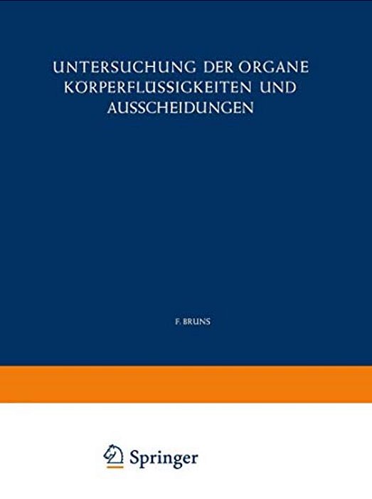 Untersuchung Der Organe Körperflüssigkeiten Und Ausscheidungen-..
