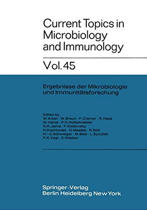 Current Topics In Microbiology And Immunology: Ergebnisse Der Mikrobiologie Und Immunitätsforschung-..