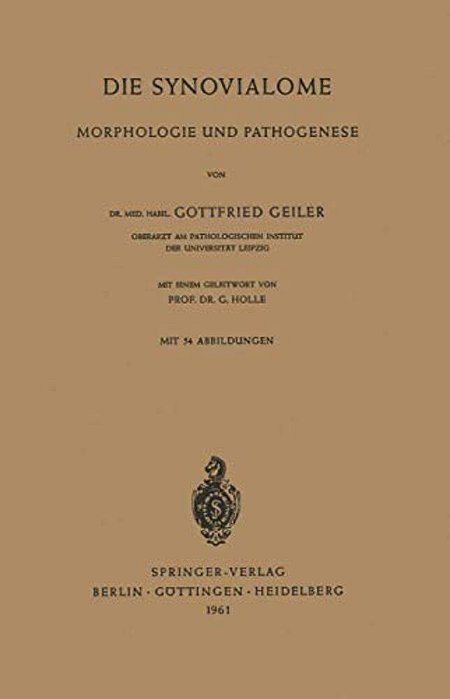 Die Synovialome: Morphologie Und Pathogenese-..
