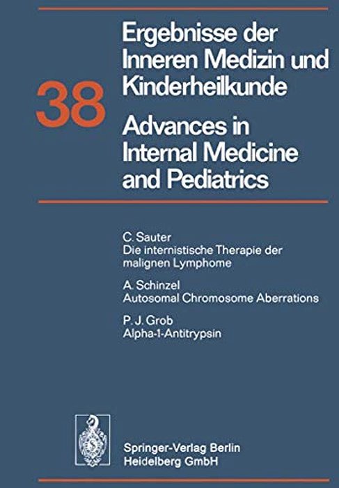 Ergebnisse Der Inneren Medizin Und Kinderheilkunde/Advances In Internal Medicine And Pediatrics-..