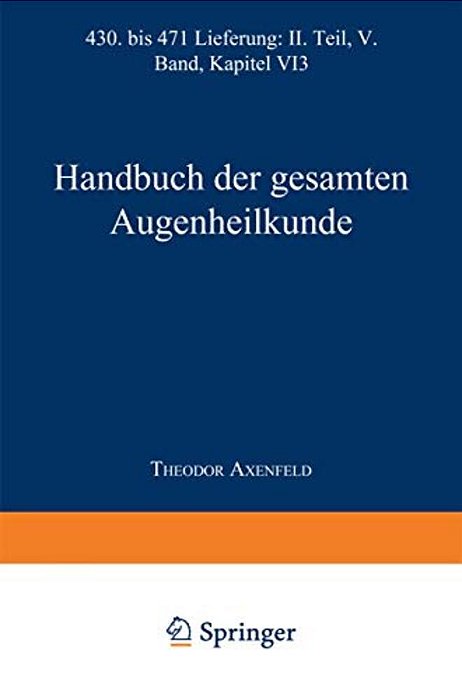 Handbuch Der Gesamten Augenheilkunde-..